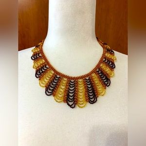 ❤️ Beautiful,Necklace Handmade Chaquira tribal ethnic  beaded. New